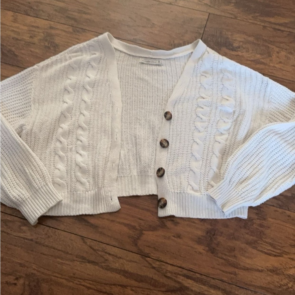 White Cardigan Sweater